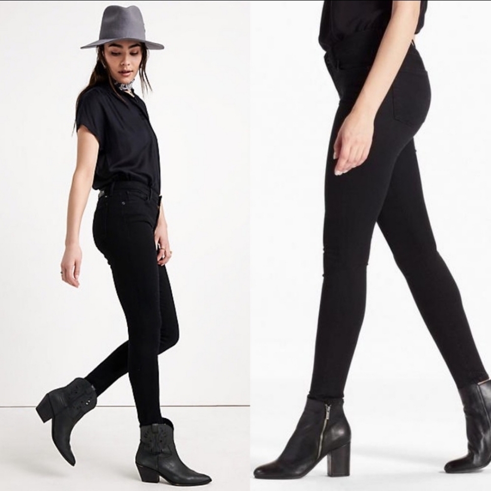 Lucky Brand Sasha Super Skinny Mid Rise Jean Black Size 24 A NWT!